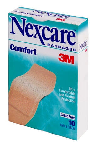 Nexcare Comfort Bandages - Knee & Elbow (10/Box)