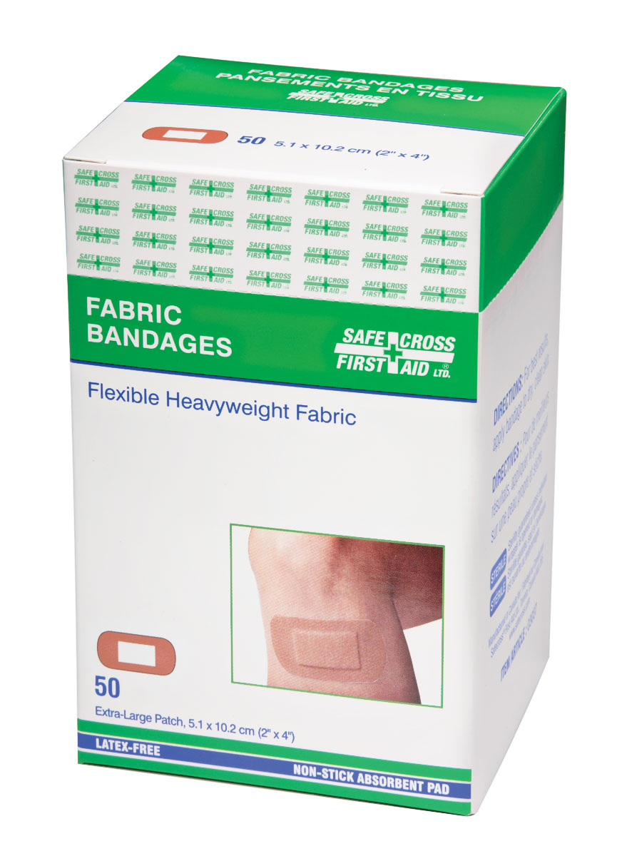 Fabric Bandages - Extra-Large Patch - 5.1 x 10.2cm (50/Box)