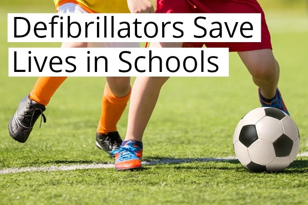 Defibrillators in Schools Children Playing Soccer at School